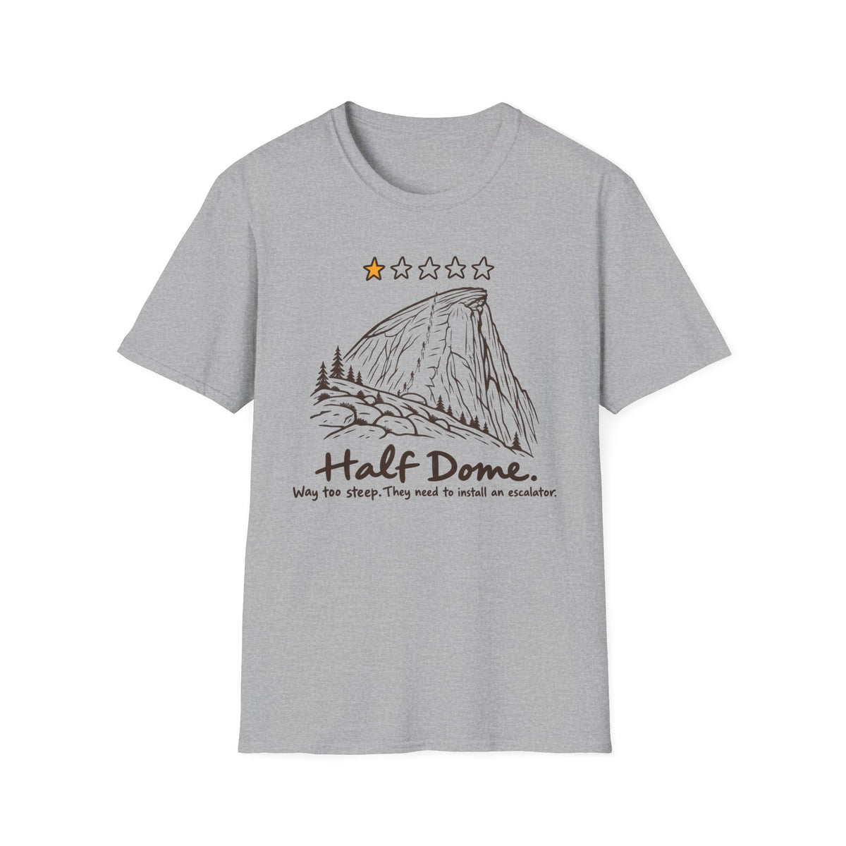 Half Dome 1-Star Review Yosemite T-Shirt – Classic Tee