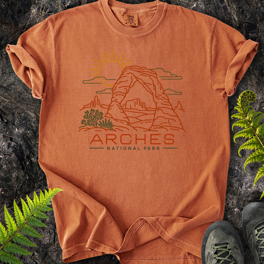 Delicate Arch Lines T-Shirt