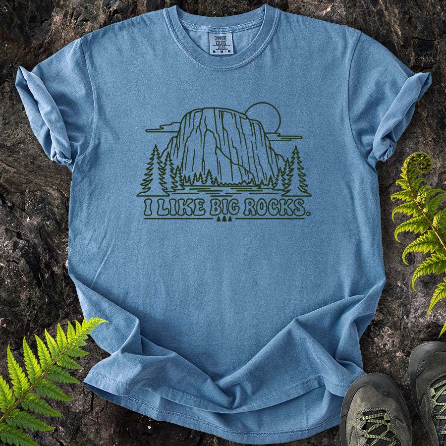 I Like Big Rocks Yosemite Lines T-Shirt