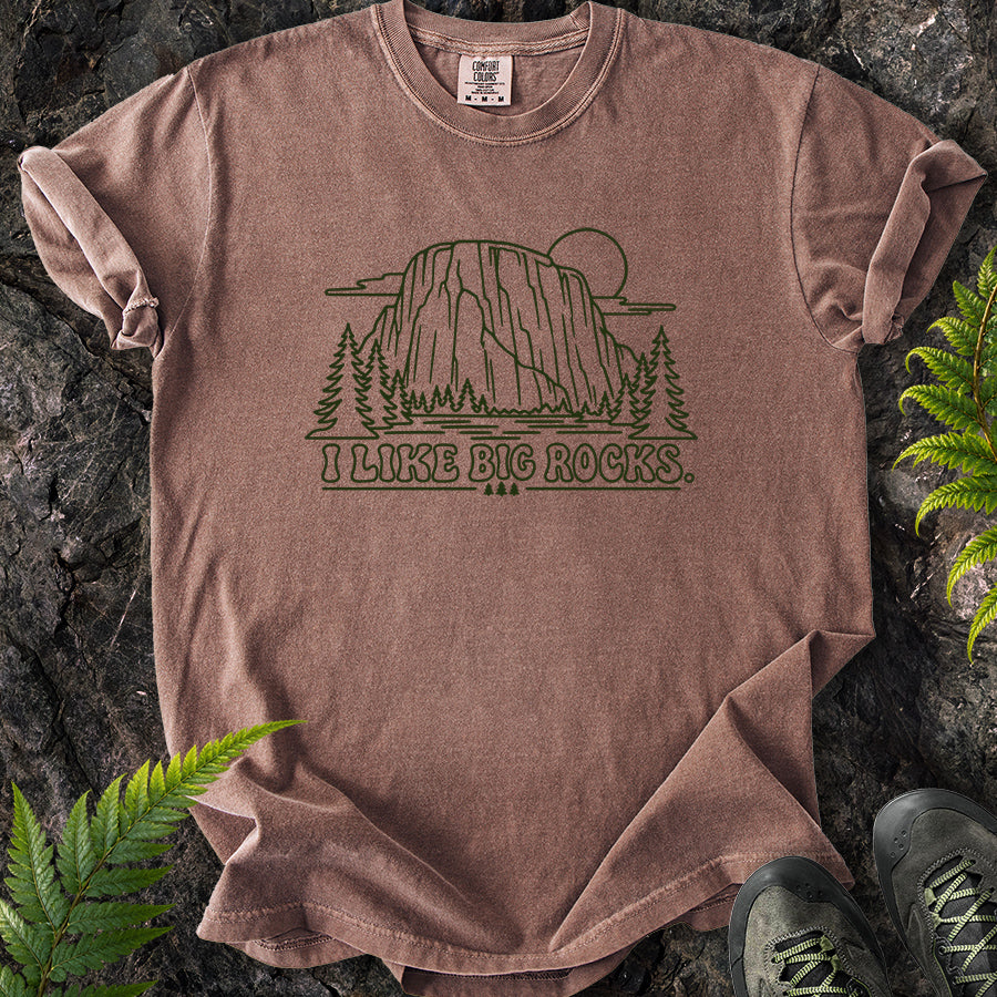 I Like Big Rocks Yosemite Lines T-Shirt