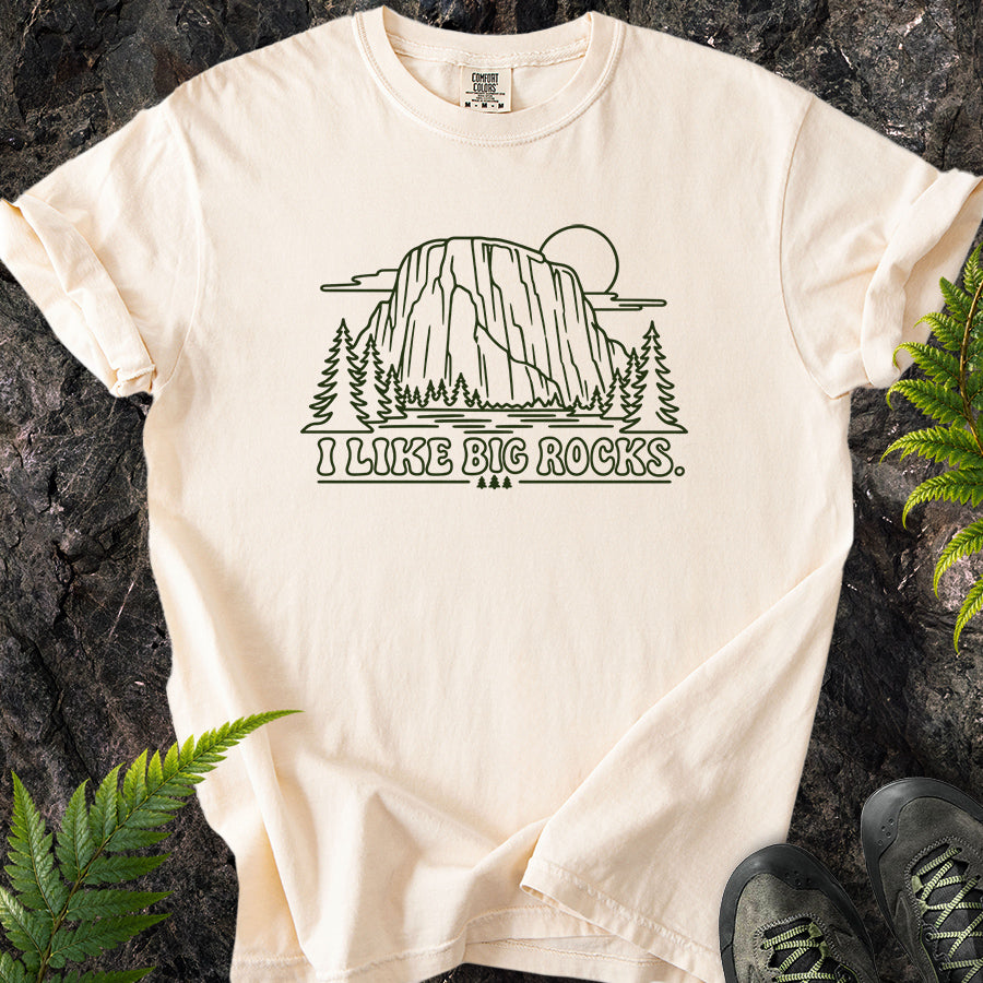 I Like Big Rocks Yosemite Lines T-Shirt
