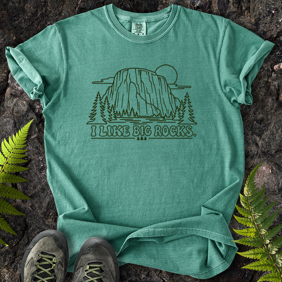 I Like Big Rocks Yosemite Lines T-Shirt