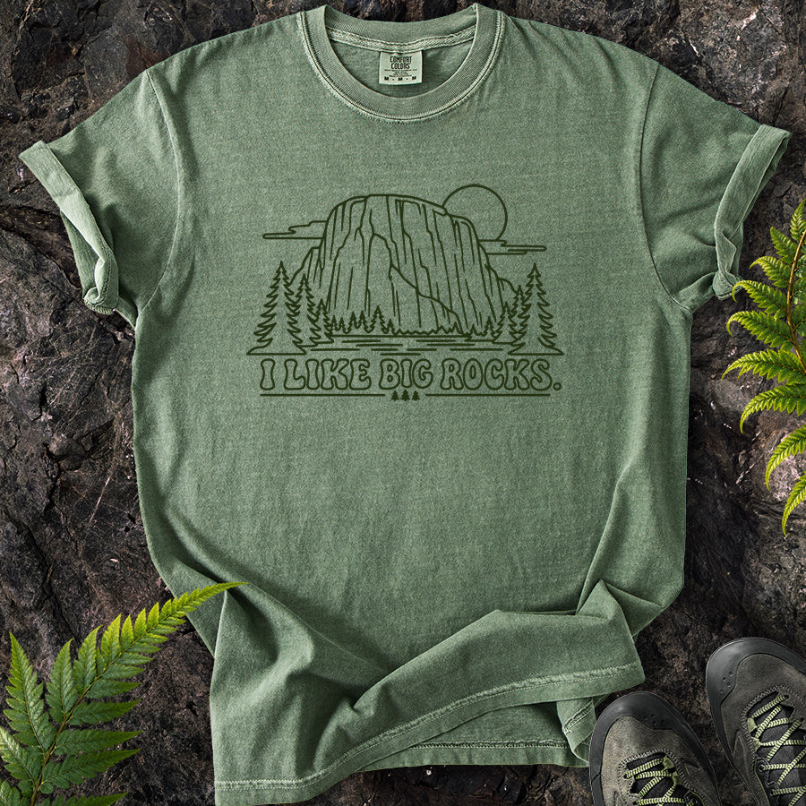 I Like Big Rocks Yosemite Lines T-Shirt