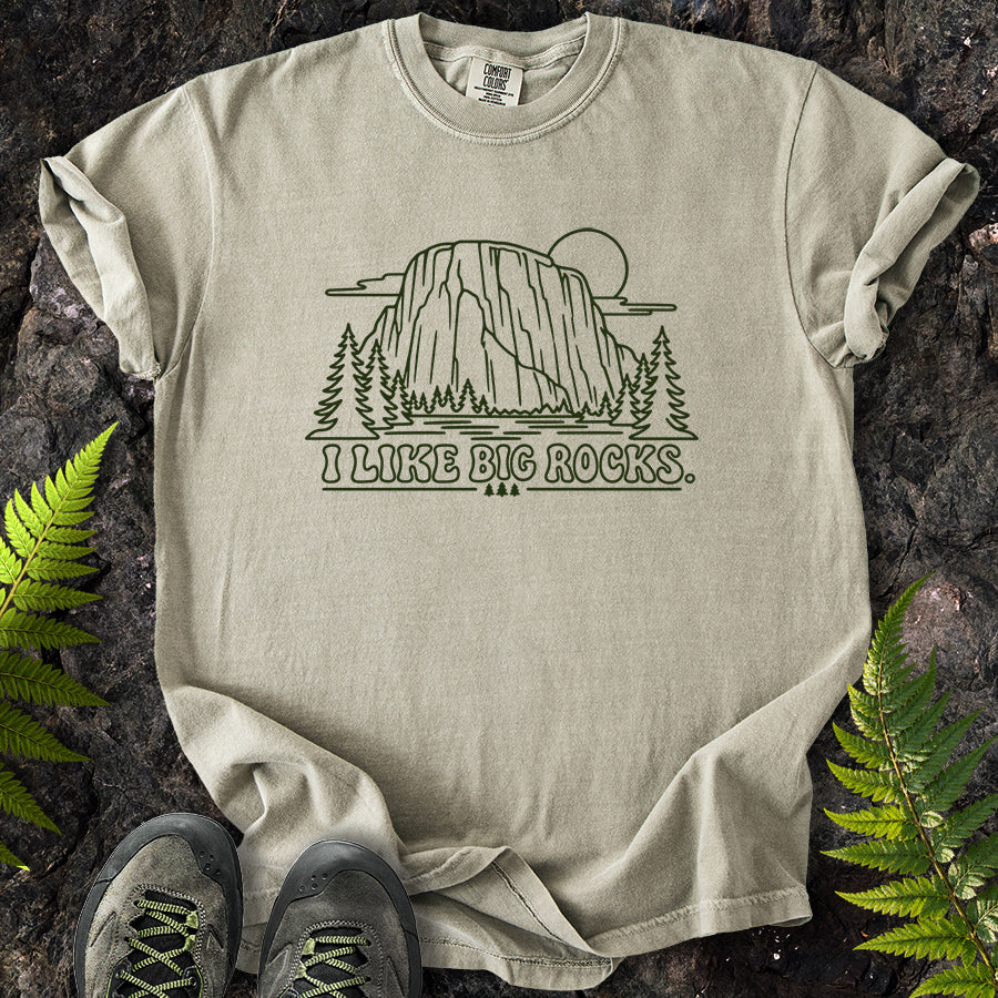 I Like Big Rocks Yosemite Lines T-Shirt