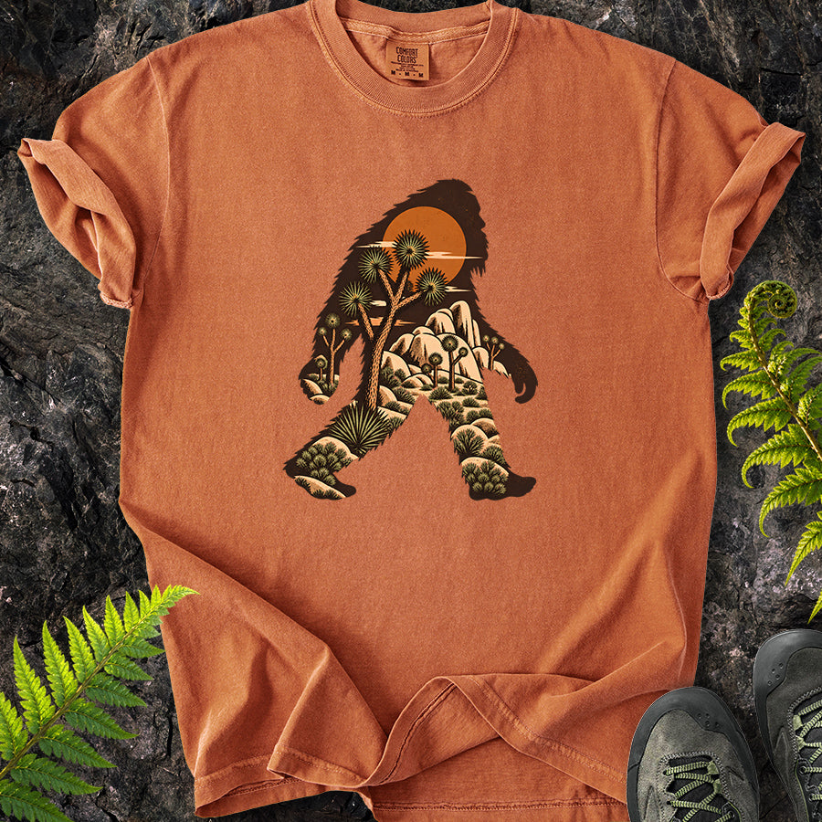 Joshua Tree Bigfoot Brown T-Shirt