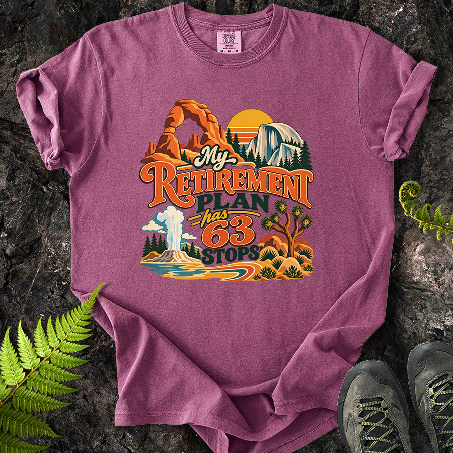 My Retirement Plan Has 63 Stops Retro T-Shirt