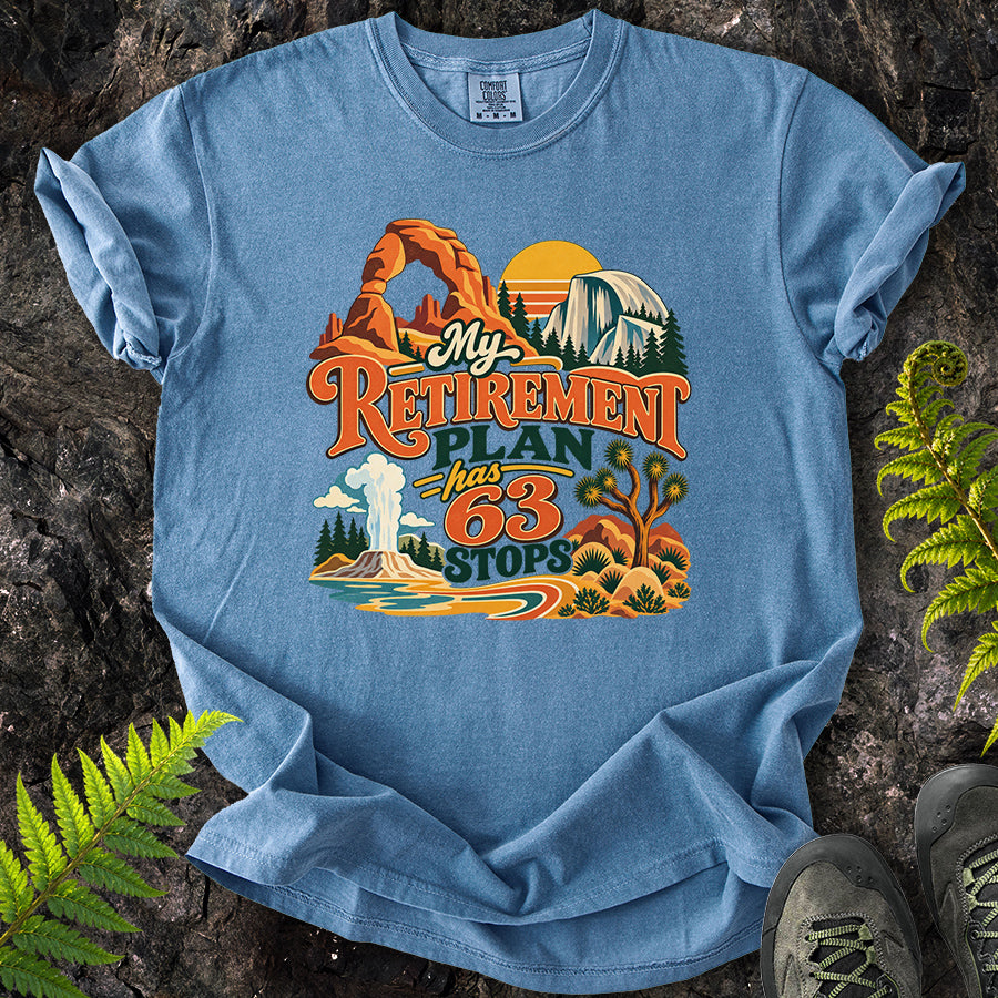 My Retirement Plan Has 63 Stops Retro T-Shirt