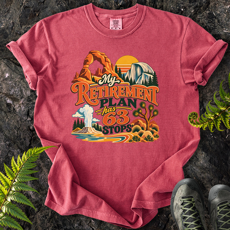 My Retirement Plan Has 63 Stops Retro T-Shirt
