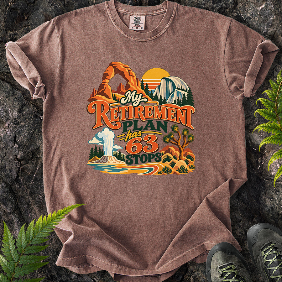 My Retirement Plan Has 63 Stops Retro T-Shirt