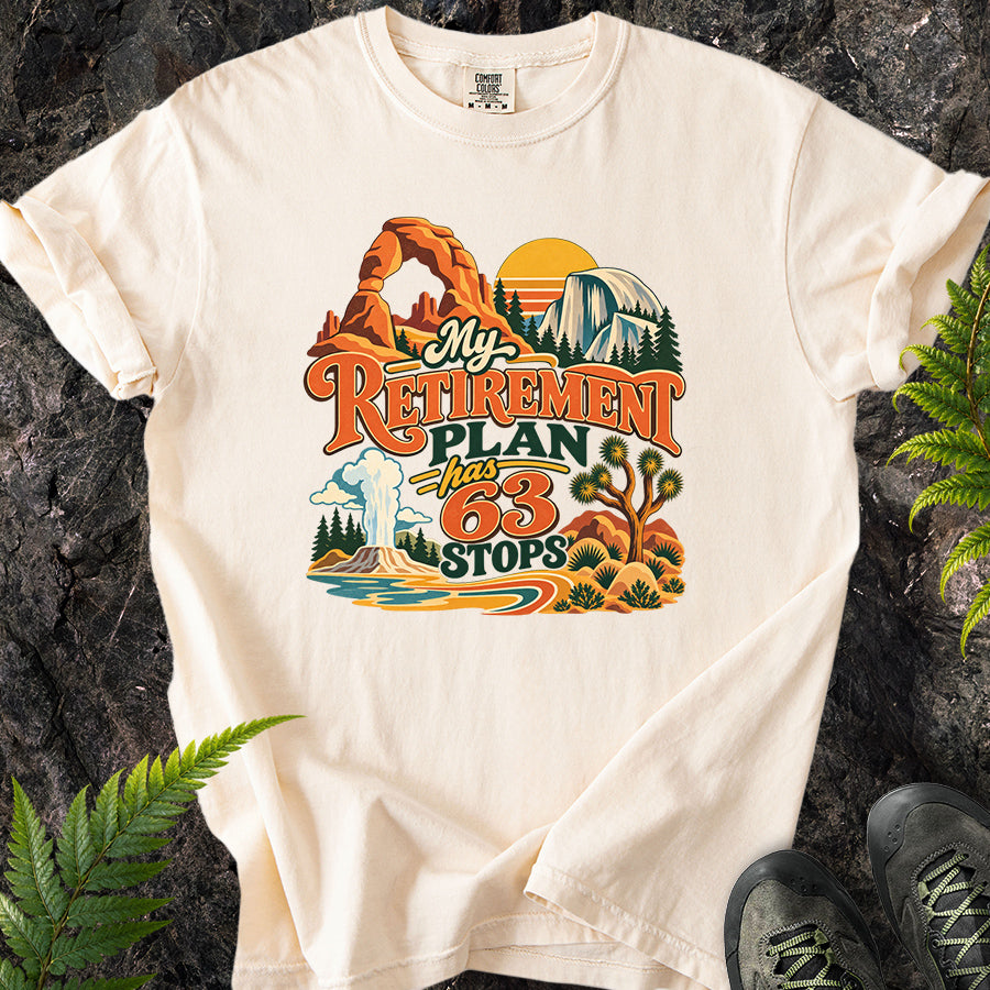 My Retirement Plan Has 63 Stops Retro T-Shirt