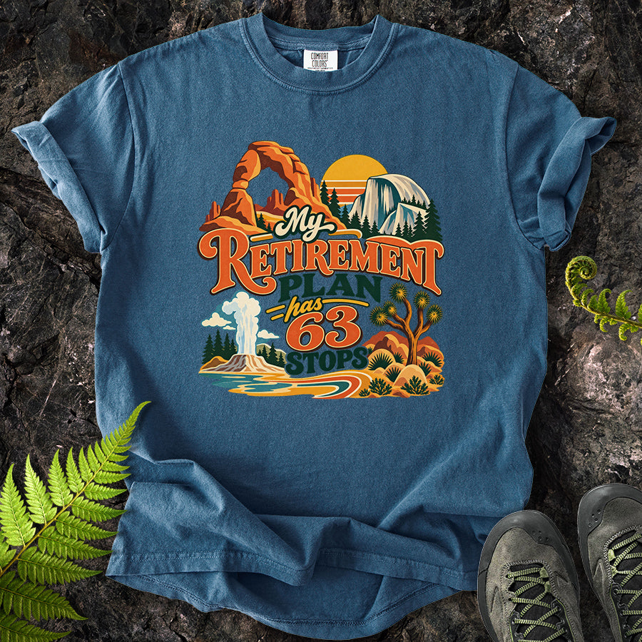 My Retirement Plan Has 63 Stops Retro T-Shirt