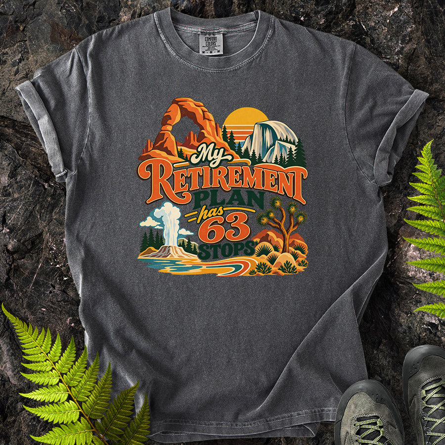 My Retirement Plan Has 63 Stops Retro T-Shirt