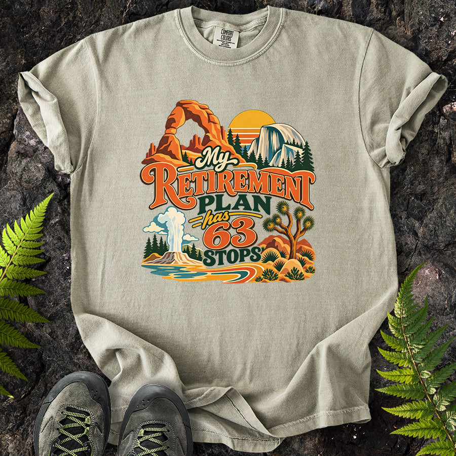 My Retirement Plan Has 63 Stops Retro T-Shirt