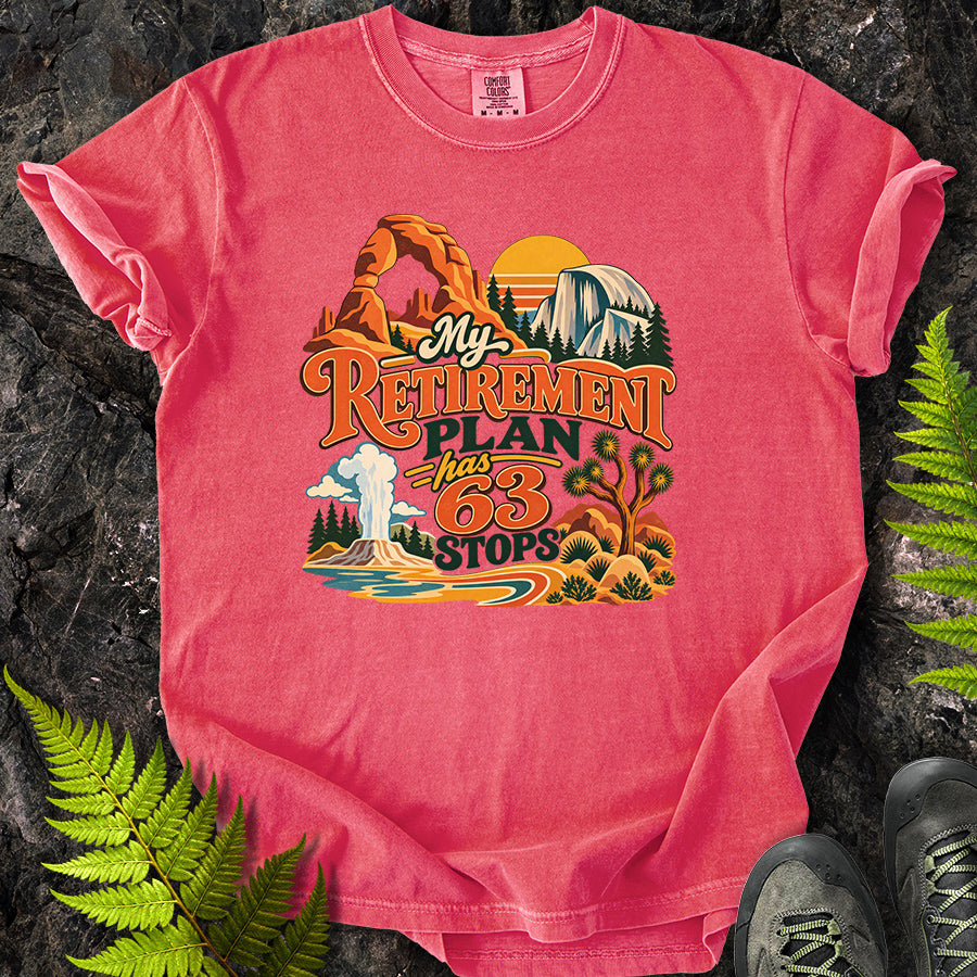 My Retirement Plan Has 63 Stops Retro T-Shirt