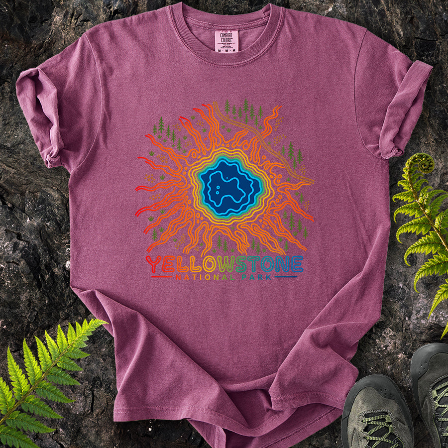 Grand Prismatic Yellowstone Lines T-Shirt