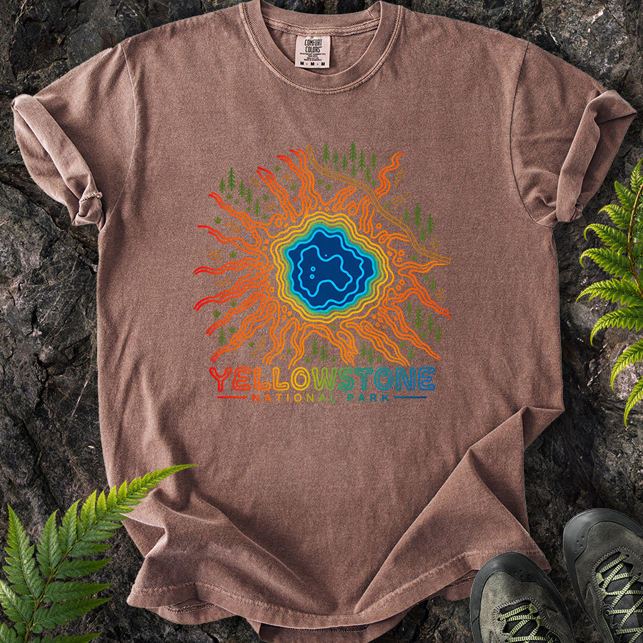 Grand Prismatic Yellowstone Lines T-Shirt