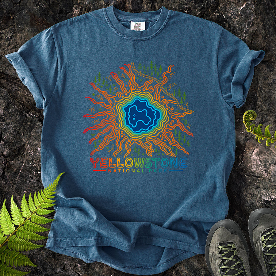 Grand Prismatic Yellowstone Lines T-Shirt