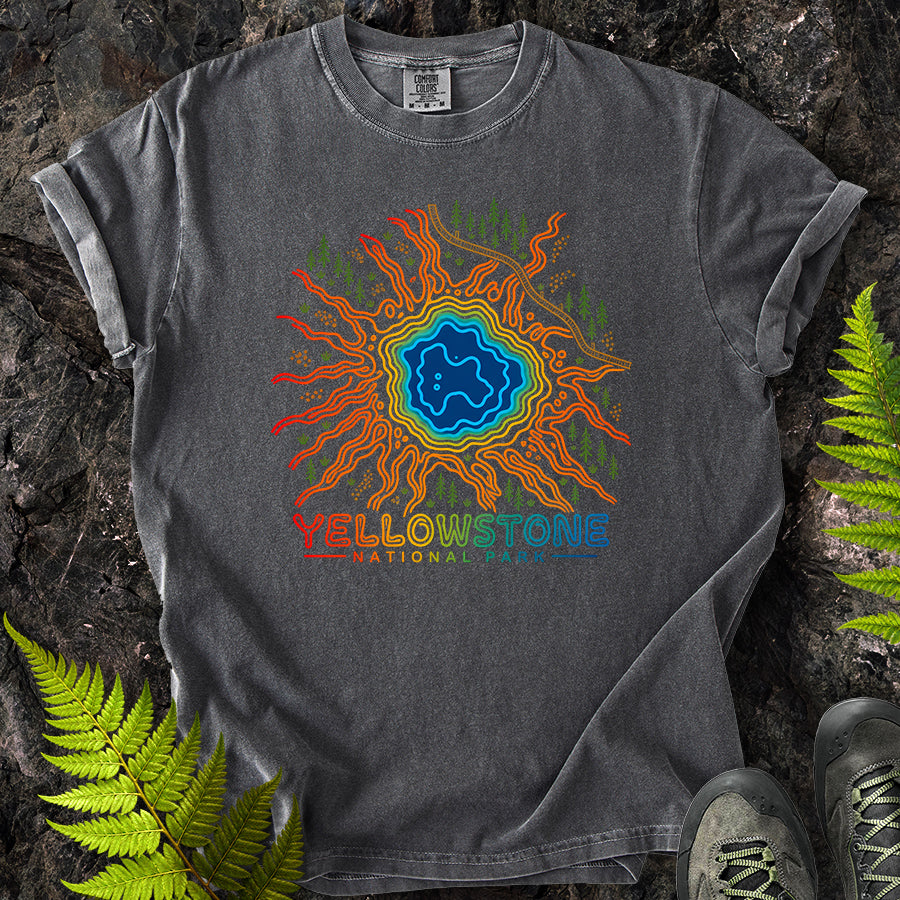 Grand Prismatic Yellowstone Lines T-Shirt
