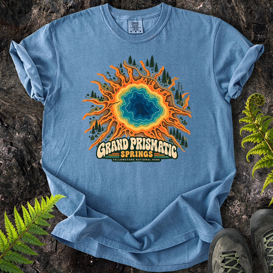 Grand Prismatic Yellowstone Retro T-Shirt