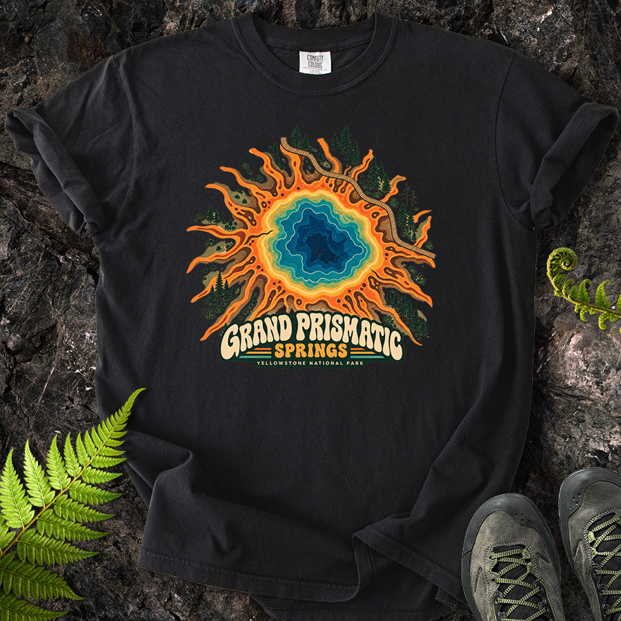 Grand Prismatic Yellowstone Retro T-Shirt