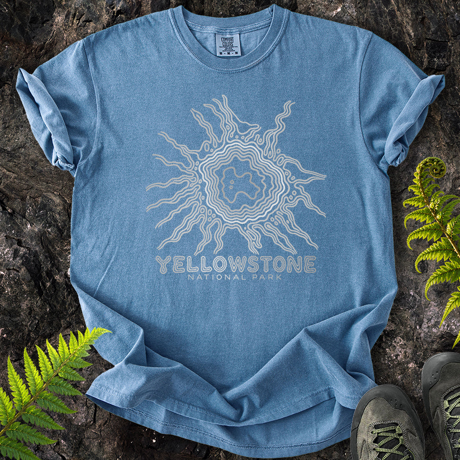 Grand Prismatic Yellowstone Swirl White T-Shirt