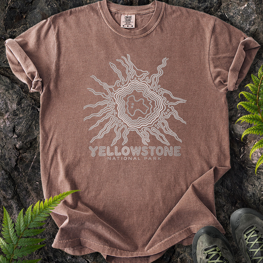 Grand Prismatic Yellowstone Swirl White T-Shirt