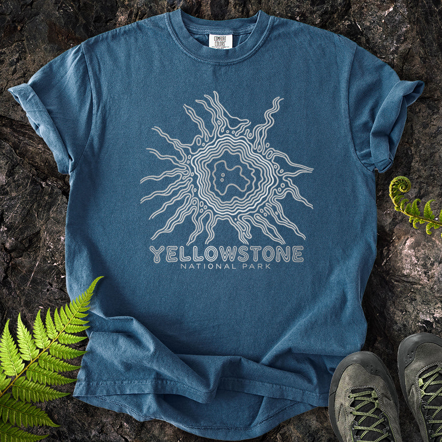 Grand Prismatic Yellowstone Swirl White T-Shirt