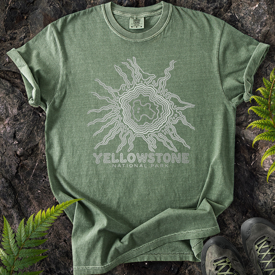 Grand Prismatic Yellowstone Swirl White T-Shirt