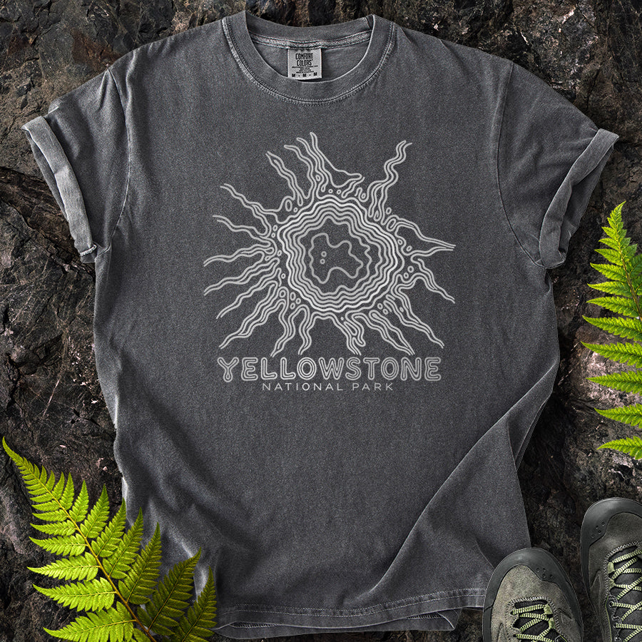 Grand Prismatic Yellowstone Swirl White T-Shirt
