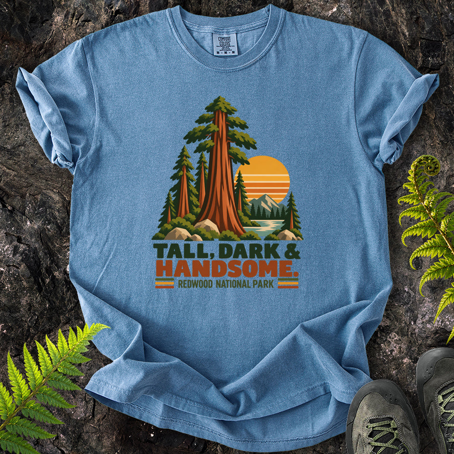 Tall Dark And Handsome Redwood Retro T-Shirt