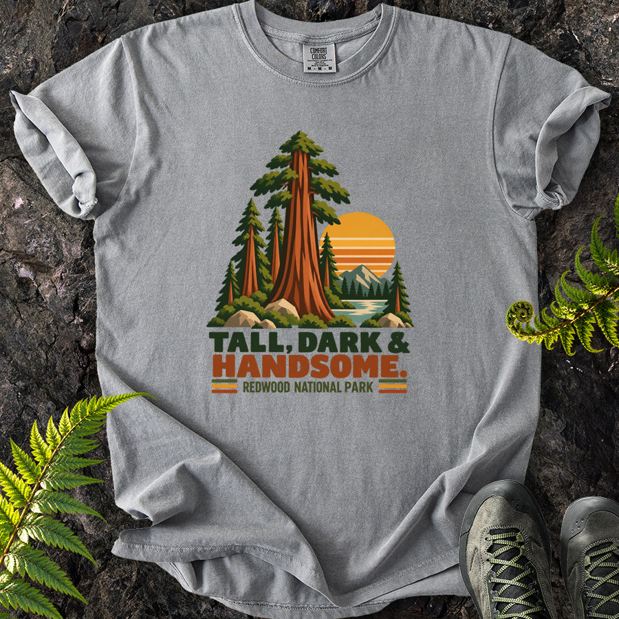 Tall Dark And Handsome Redwood Retro T-Shirt