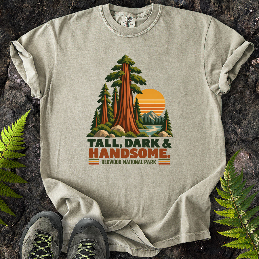 Tall Dark And Handsome Redwood Retro T-Shirt