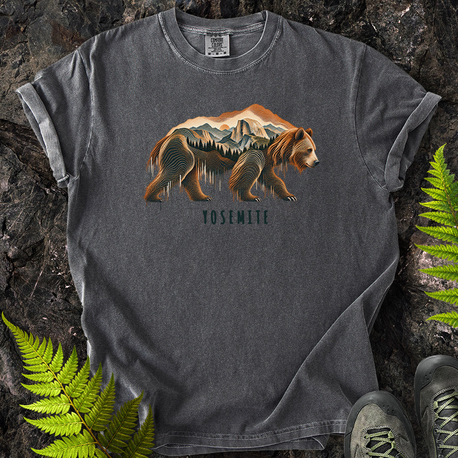 Yellowstone Topo Bison T-Shirt