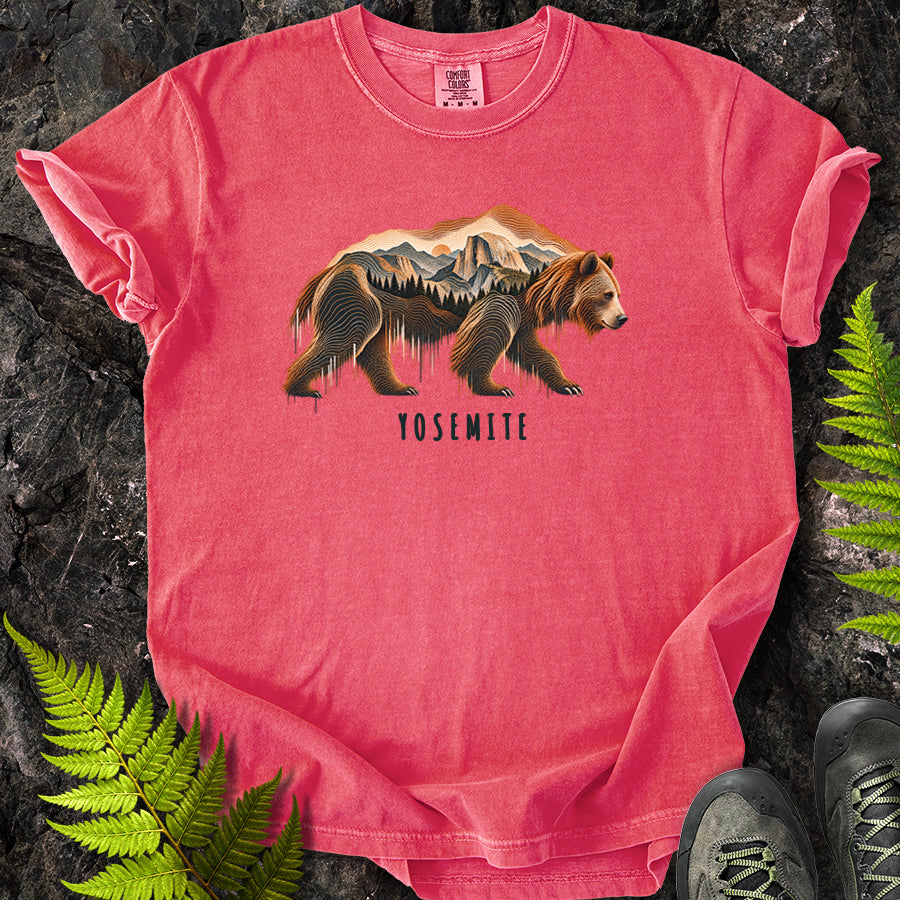 Yosemite Topo Bear T-Shirt